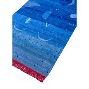 Alfombra de Lana Anudada a Mano Manchaha Azul con Patrón Abstracto, Tamaño Rectangular 9x12, para Hogar y Sala de Estar, para Adolescentes - Alfombras Jaipur - Product Image 2