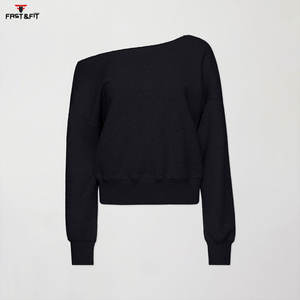 เสื้อสเวตเตอร์เปิดไหล่แบบสวมสบายกันรอยยับระบายอากาศ - Product Image 1