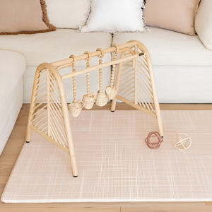 Premium Rattan <b>Play</b> Gym for Baby Playing Natural Activity Babygym Playgym <b>Frame</b> With Hanging Toys for Kids - Product Image 2