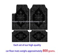 Karpet lantai karpet mewah ketebalan gaya Persia Arab semua cuaca Oriental karpet lantai otomotif Persia Set 4 potong
