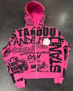 Chaqueta Deportiva Personalizada con Bordado, Unisex, Estilo Oversize, Impresión Digital, Sudadera Ecológica para Hombre, Impresión Serigráfica, Estilo Y2k - Product Image 6