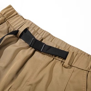 Pantalones Cortos Cargo de Secado Rápido con Cintura Elástica para Hombre, Pantalones Cortos Bermuda Casuales de Poliéster hasta la Rodilla para Entrenamiento y Actividades al Aire Libre - Product Image 2
