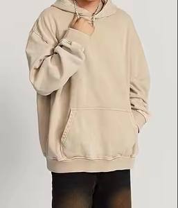 Qualité supérieure 500gsm sweat à capuche lourd coton polaire tissu personnalisé goutte épaule sweat à capuche vierge pour hommes avec la meilleure qualité - Product Image 3