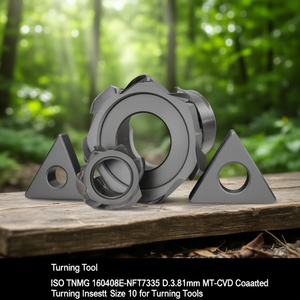 Plaquettes de tournage indexables ISO TNMG 160408E-NFT7335 D.3.81mm MT-CVD revêtues, lot de 10 pour outils de tournage - Product Image 3