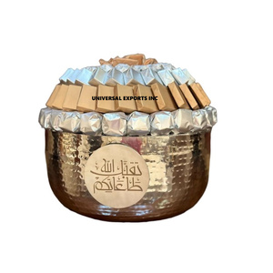 Bol à chocolat en métal avec support Bol à chocolat décoratif fait à la main pour mariage Nouveau bol à chocolat design élégant classique - Product Image 3