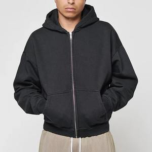 <b>Hoodie</b> Men's Black Kapuze <b>Zip</b>-Up Hooded Sweatshirt with Front <b>Pockets</b> Relaxed Fit Ribbed Cuffs & Hem Casual Pullover Sweatshirt - Product Image 2