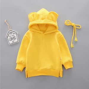 Latest Design Wholesale Factory Price Cotton Fleece Terry <b>Hoodie</b> Solid Causal Unisex Hoodies Set for Baby & Kids - Product Image 2
