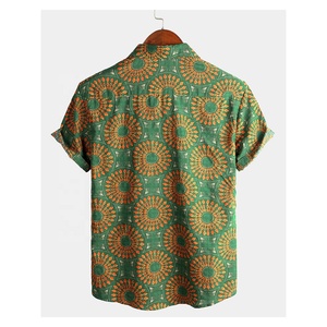 Nueva Llegada, Camisas de Manga Corta con Estampado Floral, Estilo Hawaiano, Casuales de Playa para Hombre, Diseño Personalizado 100% Poliéster - Product Image 2