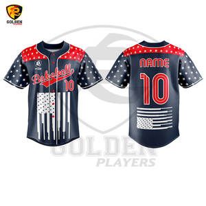 Prix de gros Logo personnalisé pas cher hommes s vierge maille bouton complet Baseball uniforme maillot Set Top Softball uniformes conceptions - Product Image 1