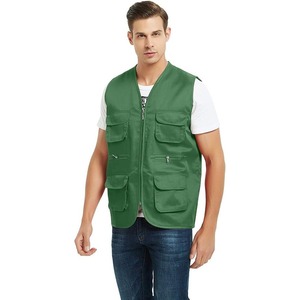 Chaqueta de exterior para hombre con logotipo personalizado de alta calidad, chaleco informal de trabajo de Safari, chaleco Cargo sin mangas con múltiples bolsillos - Product Image 2