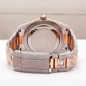 Dernière montre-bracelet surprenante en diamant Moissanite Iced Out Montre style Hip Hop pour hommes au prix de gros Montre Moissanite - Product Image 3