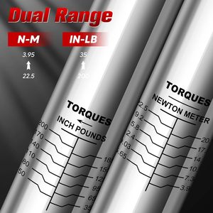 Vypart 1/4 Inch Auto Repair Tool Dual Direction 35 Pcs <b>Torque</b> Wrench <b>Set</b> 3.95 22.5N.m 72 Tooth Ratchet with Storage Case - Product Image 5