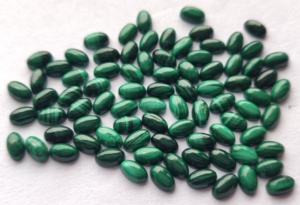 Malachite Naturelle 8x10mm Cabochon Ovale Dos Plat-Malachite Libre Qualité Supérieure - Product Image 5