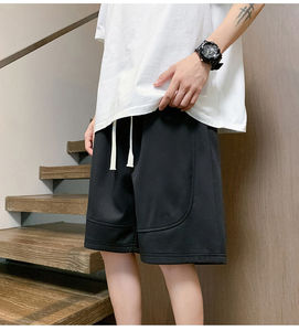 Pantalones Cortos Deportivos Casuales para Hombre, Estilo 2025, 100% Algodón, Secado Rápido, Transpirables, con Cintura Elástica, Diseño Liso - Product Image 4