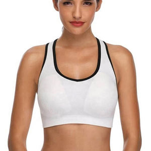 Soutien-gorge de Yoga de Compression de Fitness à Impact élevé pour femmes soutien-gorge de Sport sans couture respirant Logo personnalisé soutien-gorge de sport de Style dos croisé pour les femmes - Product Image 5