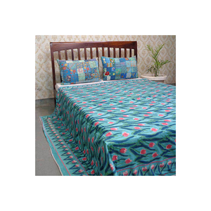 Nouvelle tendance indienne main bloc imprimé coton Dohar reine taille reine couette trésors traditionnels du Rajasthan au prix le plus bas - Product Image 1
