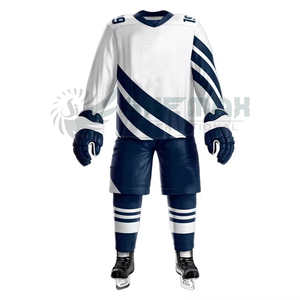Uniforme de maillot de hockey sur glace unisexe de haute qualité Nouvel ensemble personnalisé pour adultes et jeunes Service OEM pour tenue d'équipe à bas prix - Product Image 5