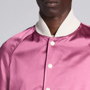 Meilleur fabricant de vêtements, logo personnalisé, vestes en satin pour hommes, fournisseur direct d'usine, vêtements de rue, veste en satin pour hommes - Product Image 5