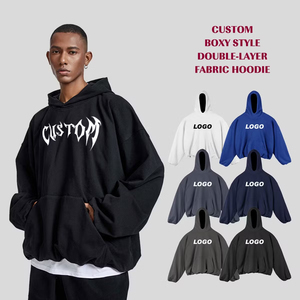 Nueva Sudadera con Capucha Personalizada de Invierno, 420 GSM, Doble Capa de Algodón, Corte Cuadrado, Sin Cordón, Unisex, Impresión DTG OEM, Talla Grande - Product Image 1