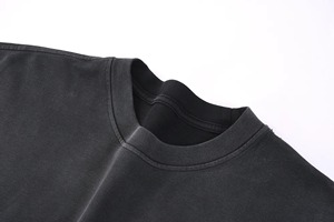 Camisetas de lavado ácido desgastadas Vintage para hombre, camiseta de manga corta de tela doble, ropa usada con estampado de algodón 100% personalizado en stock - Product Image 3