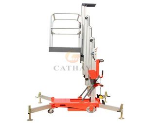 Plataforma Elevadora Hidráulica Industrial para Trabajo Aéreo, Elevador de Mástil Vertical Telescópico Eléctrico Autopropulsado, OEM ODM - Product Image 2