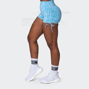 Booty Shorts taille haute contrôle du ventre Shorts d'entraînement pour les femmes Gym Fitness dames bout à bout Booty Yoga Shorts - Product Image 4