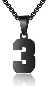 Collier personnalisé en acier inoxydable avec numéros de sport Pendentif fleur personnalisé de style hip hop pour cadeau d'anniversaire de baseball - Product Image 4