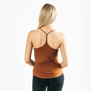 Mujeres sólido básico Crop Tank Tops al por mayor de algodón sin mangas transpirable Deportes Top - Product Image 2