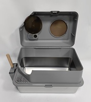 Bac à litière pour chat en acier inoxydable anti-odeurs, facile à nettoyer, pour usage domestique privé, accessoires pour bac à litière pour chat