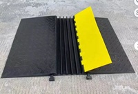 Protecteur de câbles en PVC, caoutchouc, polyuréthane, pour la circulation piétonne, les véhicules, conforme à l'ADA, accessible aux fauteuils roulants, rampes pour câbles