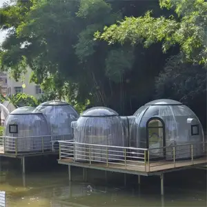 Glamping Hotel Dome Tent Modular Prefab PC Crystal Bubble Dome House For Resort
