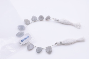 Perles de pierre de lune grises à facettes brins de pierres précieuses naturelles rondes polies en vrac pour bracelet et collier - Product Image 6