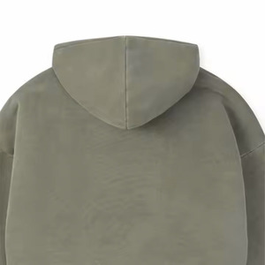Sudadera con capucha para hombre hecha a medida de gran tamaño 100% algodón polar 500 GSM Drop Shoulder Pullover sudadera invierno liso teñido con capucha para hombres - Product Image 2