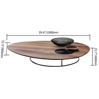 Table basse en bois massif Kusum Art, personnalisable, extensible, convertible, classique, moderne, luxueuse, pour salon, intérieur/extérieur