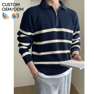 Pull en maille jacquard en coton biologique personnalisé pour homme, motif hiver, OEM ODM, haute qualité, séchage rapide, pour marques de mode, en gros - Product Image 1