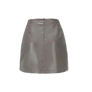Factory Direct Selling Women Genuine Leather <b>Skirts</b> Summer Sexy Mini Low Price Wholesale High Quality - Product Image 1