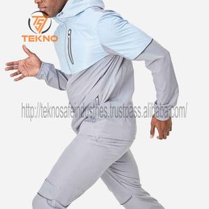 Nouvel arrivage de costume coupe-vent pour hommes en matériau respirant à séchage rapide meilleure vente costume coupe-vent pour hommes de couleur unie avec service OEM - Product Image 2