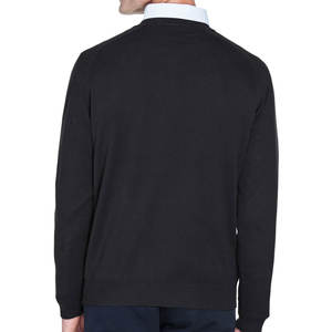 Pull en molleton mélangé à col en V et manches longues pour homme, 100 % coton, écologique, coupe ample, coupe-vent, hiver, 300g - Product Image 2