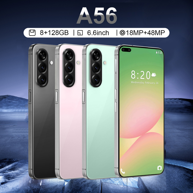 A56 5G Android Phone Triple Card Slot Expandable Storage Face ID Smartphone