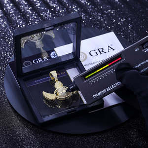 Grand pendentif glacé Moissanite Hip Hop pendentif hommes pendentif diamant Moisaanite pendentif pas cher Moissanite pendentif diamant - Product Image 5