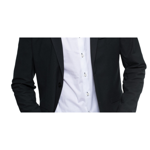 Blazer Tecnico Elasticizzato da Uomo Kenneth Cole, Blu Navy, Doppiopetto con Motivo Stampato, Tessuto Lavorato a Maglia, Modello Lungo - Product Image 3