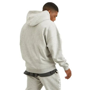 Ventes en gros de sweats à capuche pour hommes en blanc uni avec manches longues, vente directe d'usine, couleur unie, prix bas - Product Image 5