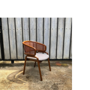 Silla de Ratán y Madera Sólida Hecha a Mano de Estilo Moderno de Mediados de Siglo, de Lujo, para Sala de Estar y Dormitorio, en Oferta - Product Image 2