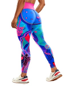 Leggings de Yoga para Mujer, Tallas Grandes, Personalizadas, al por Mayor, Sublimadas, Casuales, con Estampado Sólido y Elegante - Product Image 2