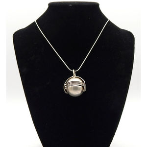 Vintage unica. 925 collana in argento Sterling rodiato Art Deco foto Album medaglione alla moda zaffiro zircone pietre diamantate! - Product Image 6