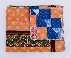 Ấn Độ Tay Khối In Hình Vuông Bông Có Thể Đảo Ngược Bộ Đồ Giường <span class=keywords><strong>Comforter</strong></span> Kinf Kích Thước <span class=keywords><strong>Comforter</strong></span> Bé Mền <span class=keywords><strong>Comforter</strong></span> Trang Trí Nội Thất - Product Image 1