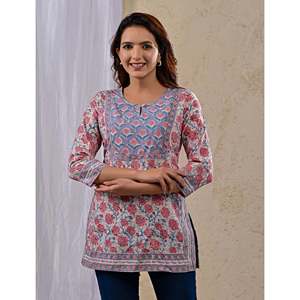 Blusa de Algodón con Estampado Floral Blanco y Rosa para Mujer, Elegante Blusa Larga de Popelina de Seda Bordada, Tallas XS-XL para Primavera y Otoño - Product Image 5