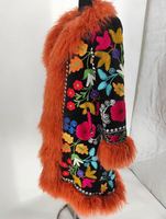 Manteau Kimono Brodé Suzani Style Bohème Européen Chic Boho Robe de Plage Longue Veste Femme Vintage Veste Marocaine Femme