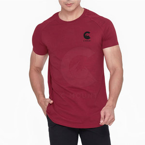 Vêtements de sport personnalisés pour hommes, T-shirt ample à manches courtes et coupe ajustée d'été à motif uni - Product Image 4