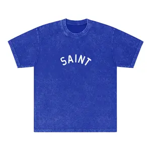 เสื้อยืดครอปผ้าฝ้าย100% โอเวอร์ไซส์ทรงหลวมออกแบบโลโก้ได้ตามต้องการ - Product Image 1